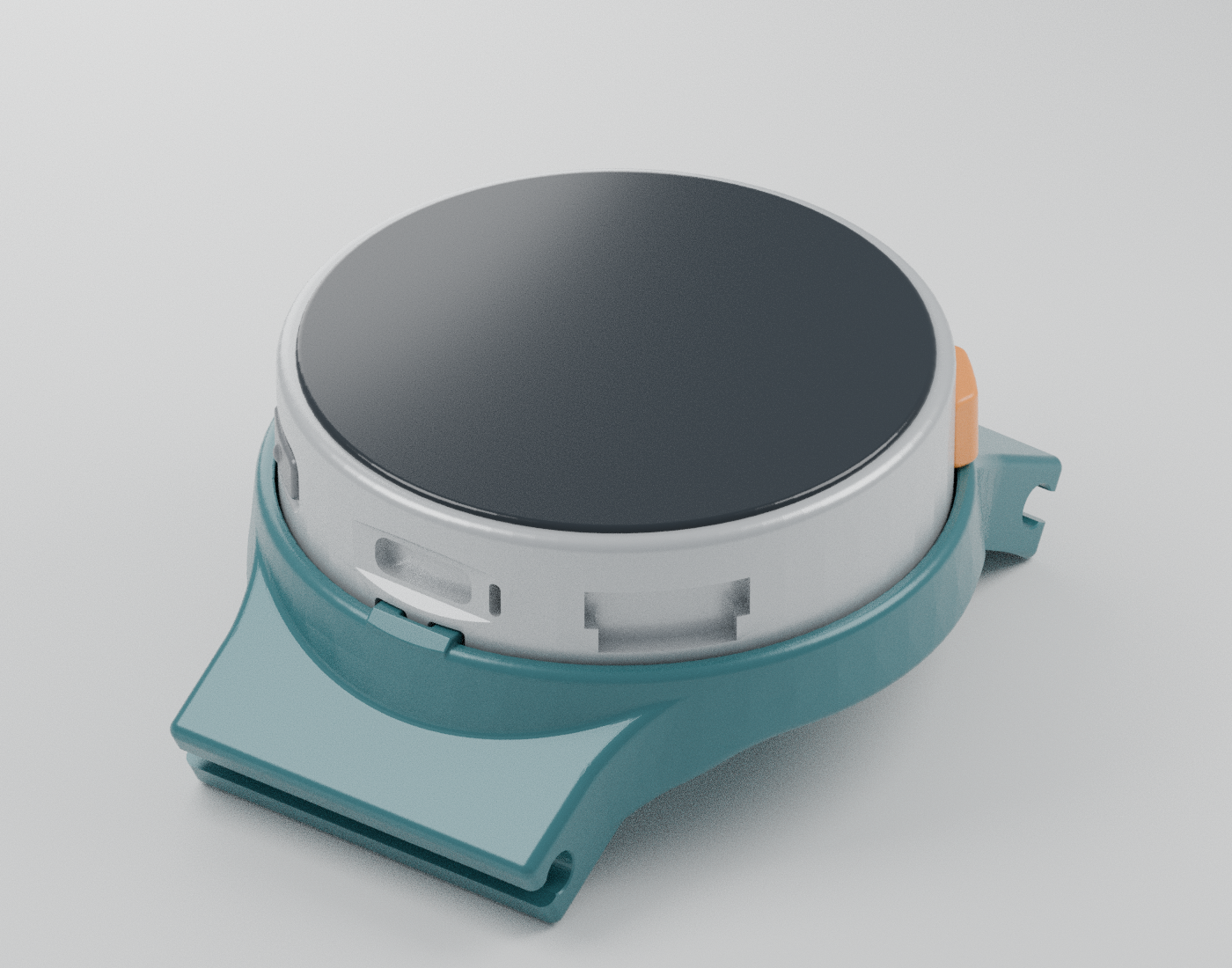 Apple Watchバンド用の受けを設けたM5Stopwatchケースの実CAD画像